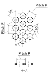 Determination of Pitch for Circular Holes